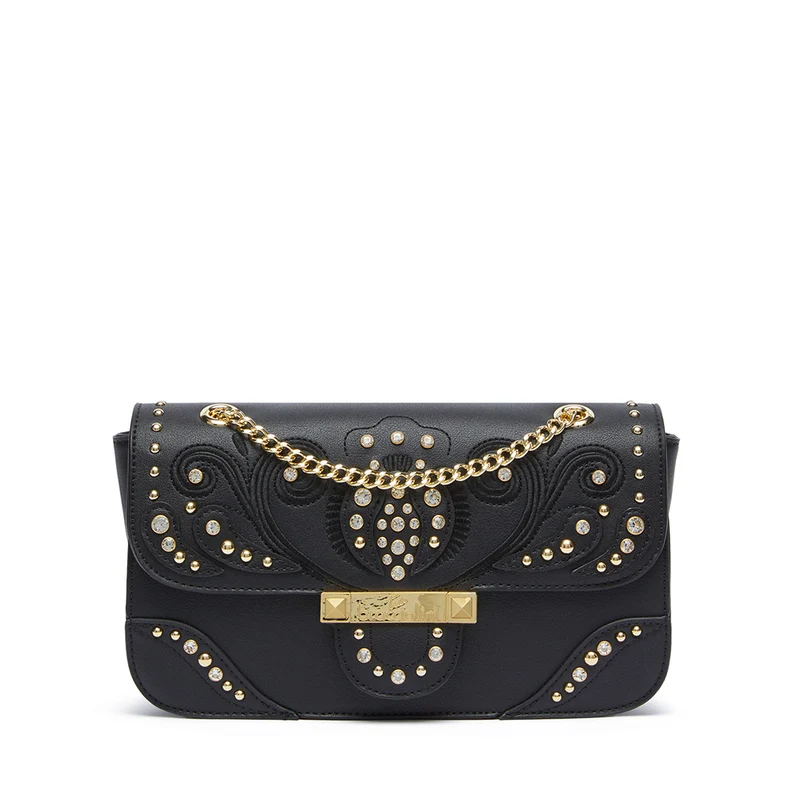 Borsa Donna a Spalla e Tracolla BRACCIALINI linea Rock colore Nero