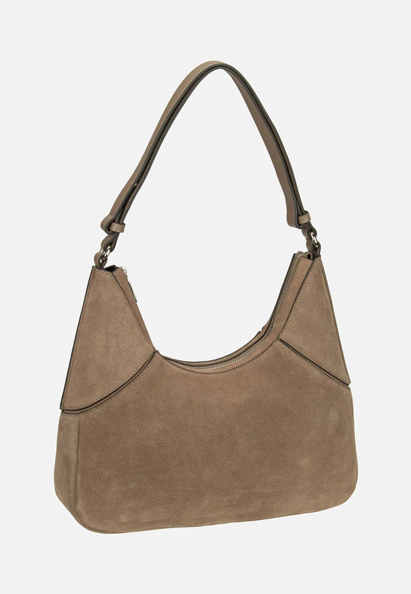 Lilly S Suede Neutral Gray - Hobo Bag