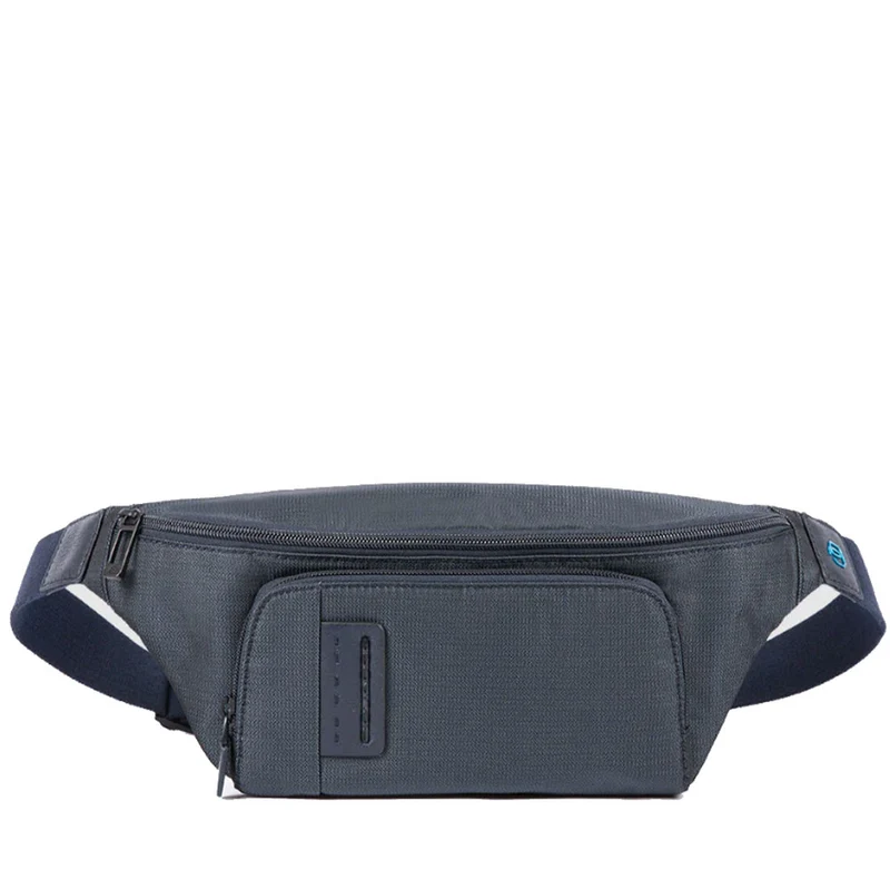 Marsupio PIQUADRO in Tessuto e Pelle Chevron Blue Linea Pulse P16 - CA2174P16