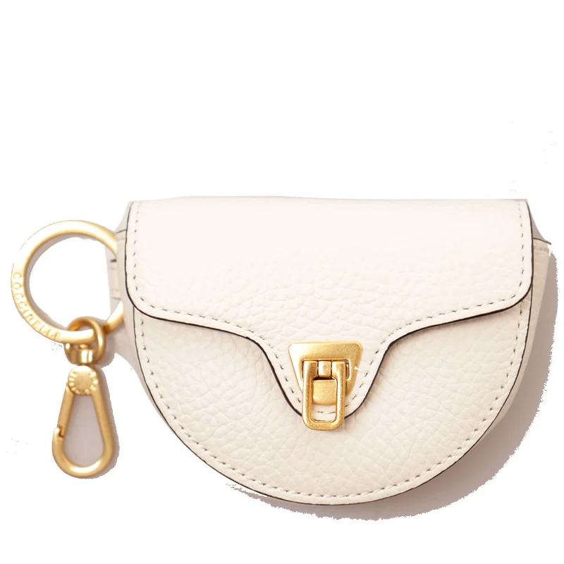 Portachiavi Donna in Pelle COCCINELLE linea Beat Colore Coconut Milk