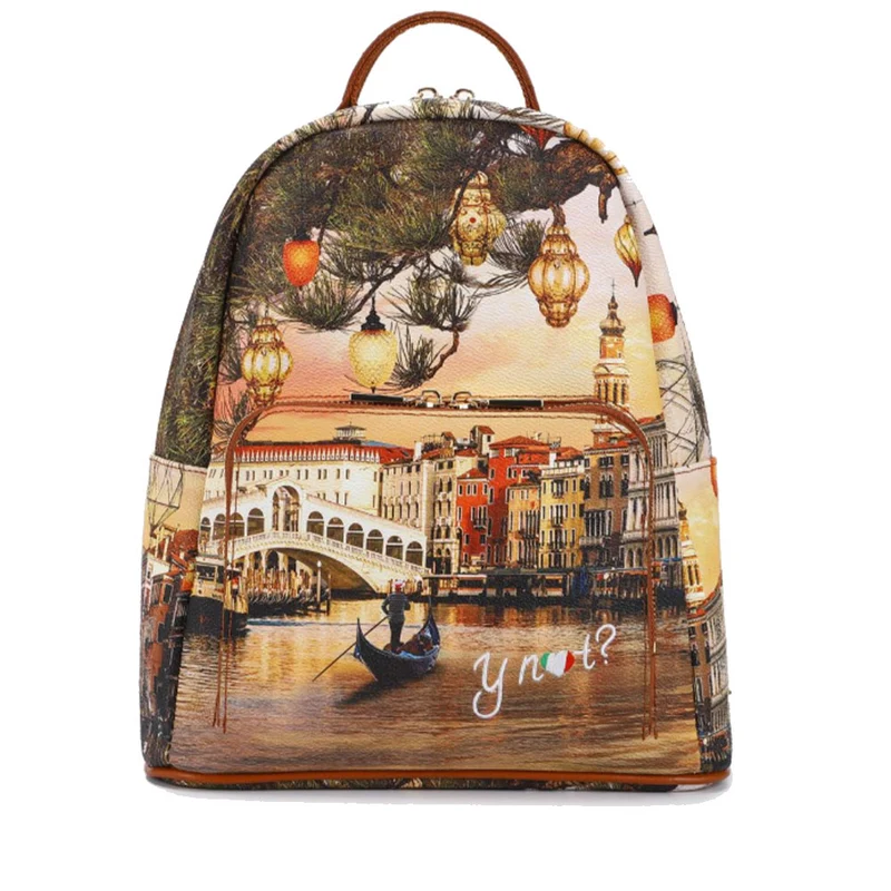 Zaino Donna Y NOT con Tasca Esterna YES-615 Christmas Venice