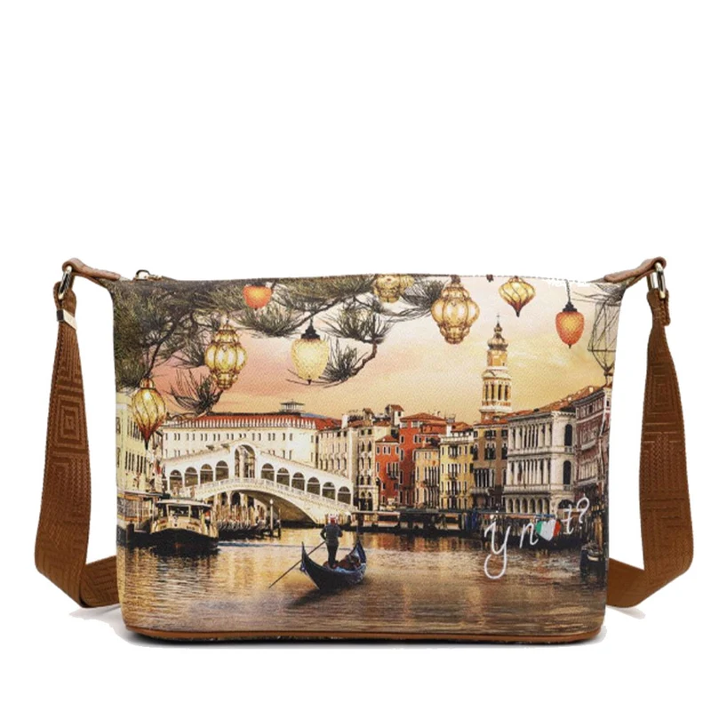Borsa Donna Y NOT Hobo Easy Large a Tracolla YES-607 Christmas Venice