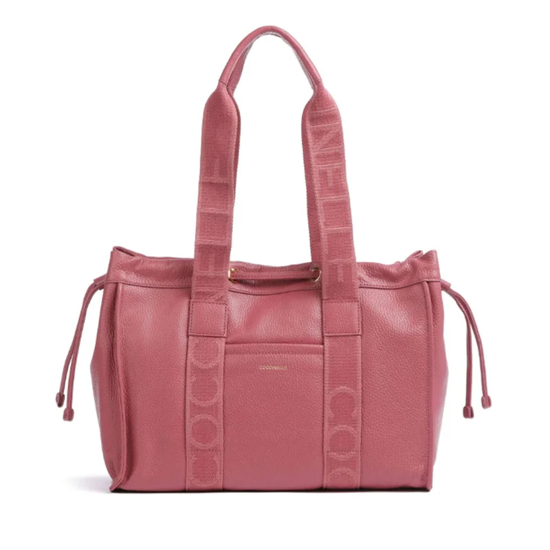 Borsa Donna a Spalla COCCINELLE in Pelle Linea 2Day Signature Medium colore Rosewood