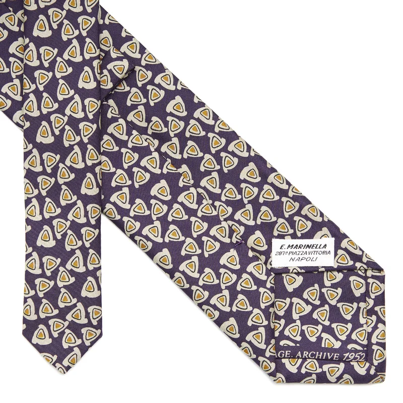 VIOLET SARTORIAL PRINTED SILK TIE