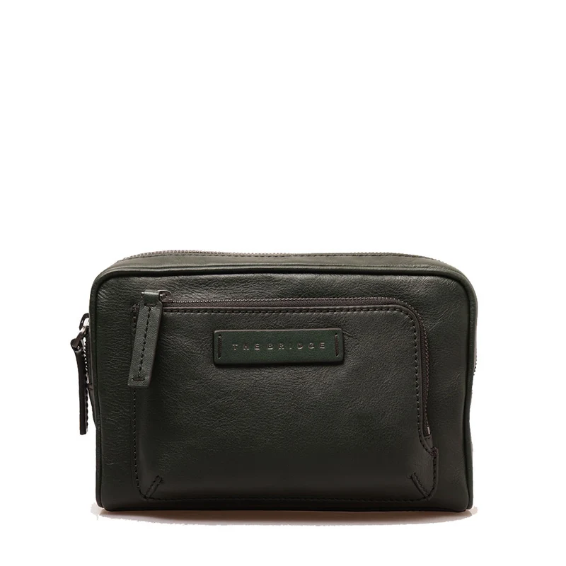 Pochette Uomo THE BRIDGE linea Filippo in Pelle Verde