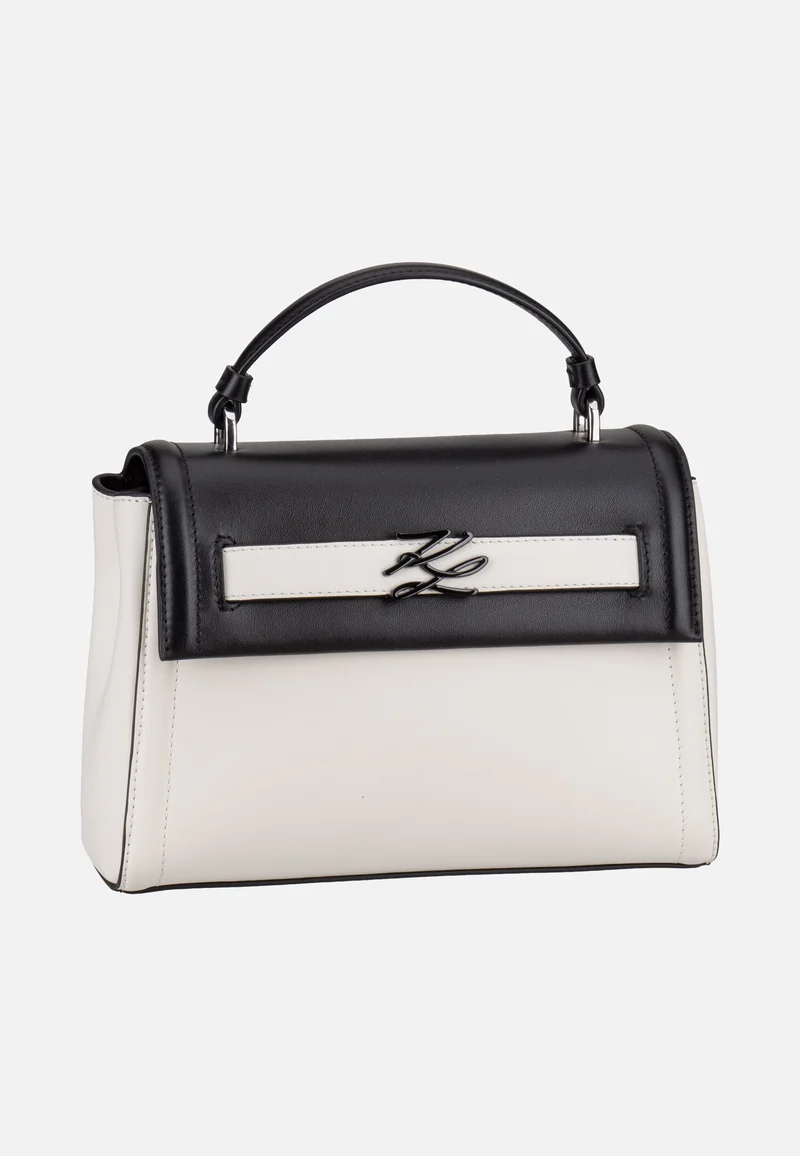 K/Autograph SM Top Handle Colorblock Black/White - Handle Bag