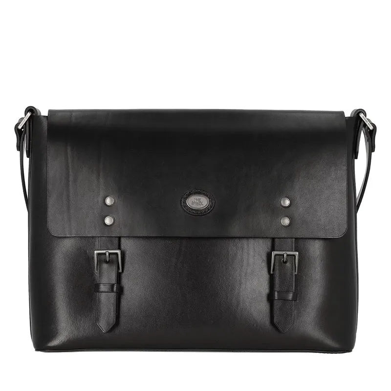 Messenger Uomo THE BRIDGE linea Lorenzo in Pelle Nera