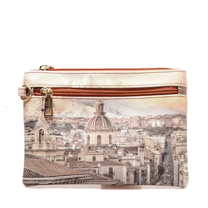 Pochette Donna con Zip Y NOT YES-342 Stampa Etnea