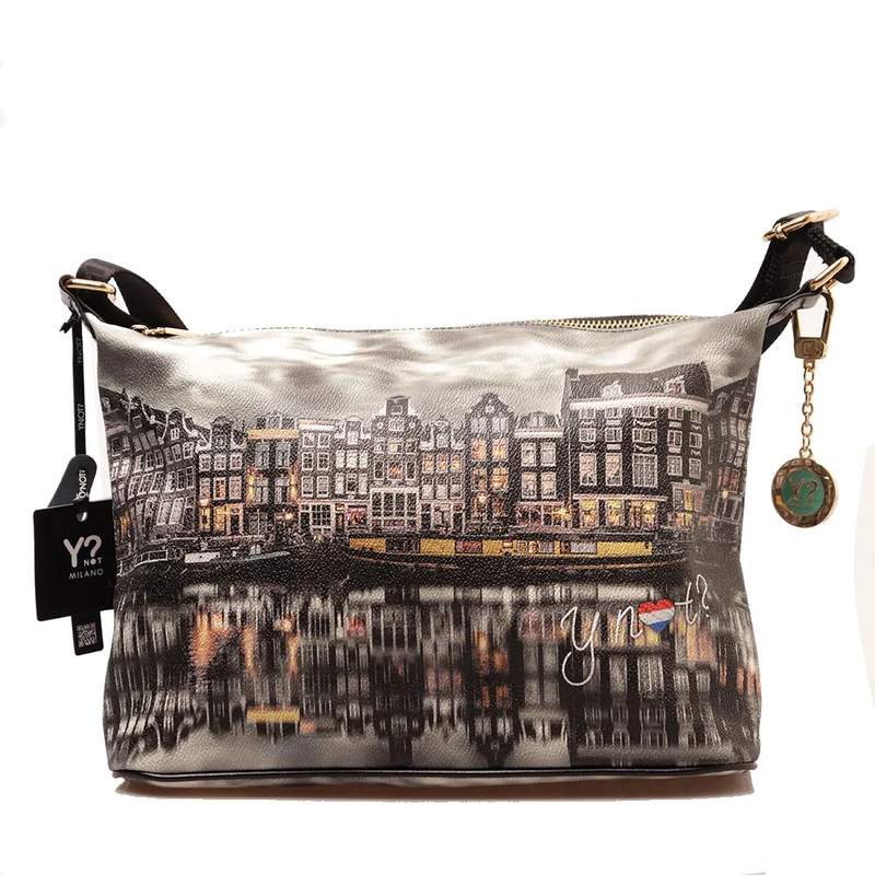 Borsa Donna Y NOT Hobo Easy Large a Tracolla YES-607 Mirror