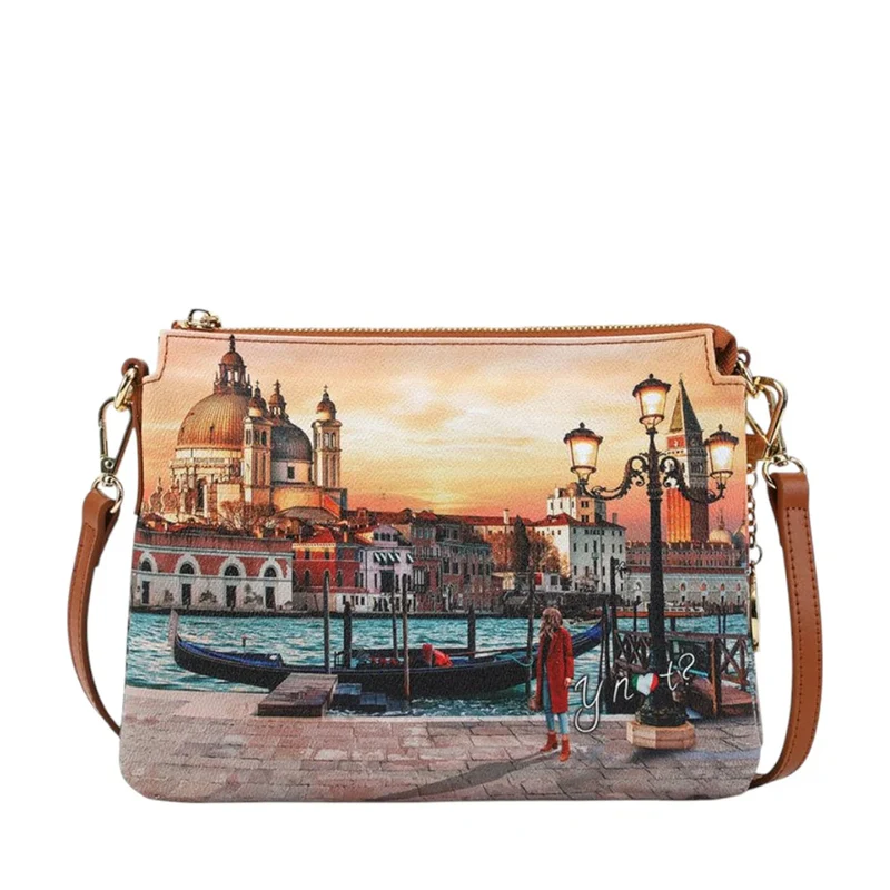 Borsa Donna Y NOT a Tracolla Tre Scomparti YES-399 Venice Sunset