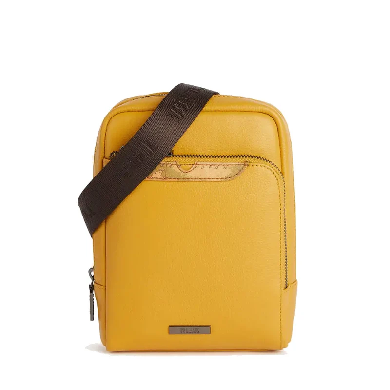 Borsello Uomo Piccolo 1A Classe Alviero Martini linea Trip Leather in Pelle Giallo Senape LA85