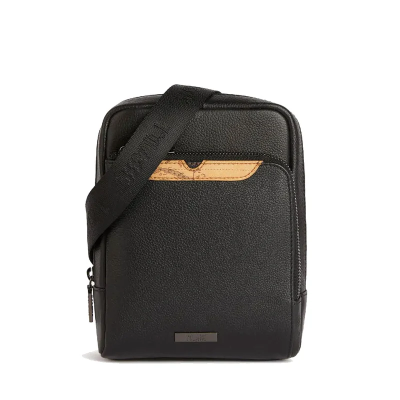 Borsello Uomo Piccolo 1A Classe Alviero Martini linea Trip Leather in Pelle Nera LA85