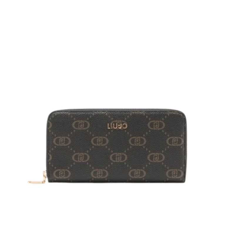 Portafoglio Grande Zip Around con Logo