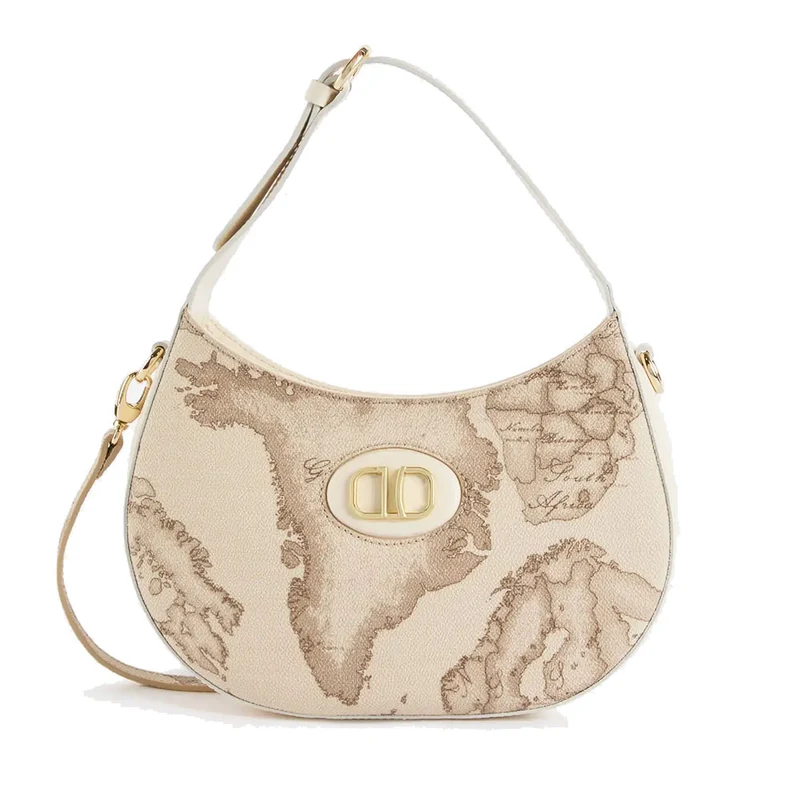 Borsa Sottospalla Mezzaluna 1A Classe Alviero Martini linea Sand Safari Geo Rafia LC25