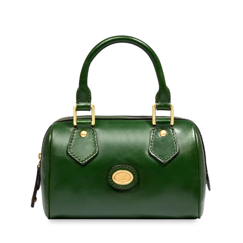 Bauletto Mini a Mano THE BRIDGE linea Story in Pelle Verde Inglese