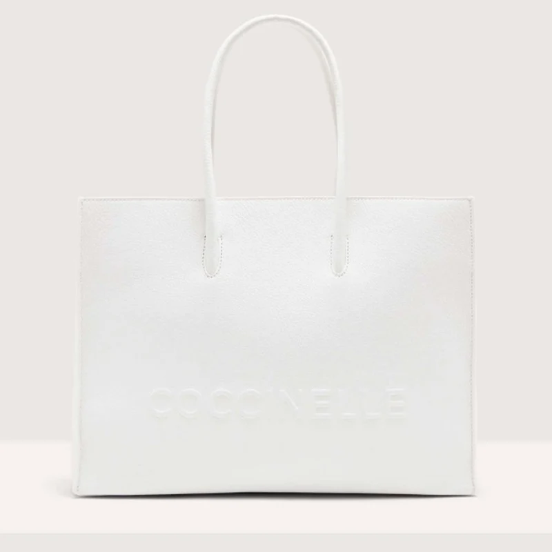 Borsa Donna a Mano COCCINELLE in Pelle Linea Myrtha colore Brillant White
