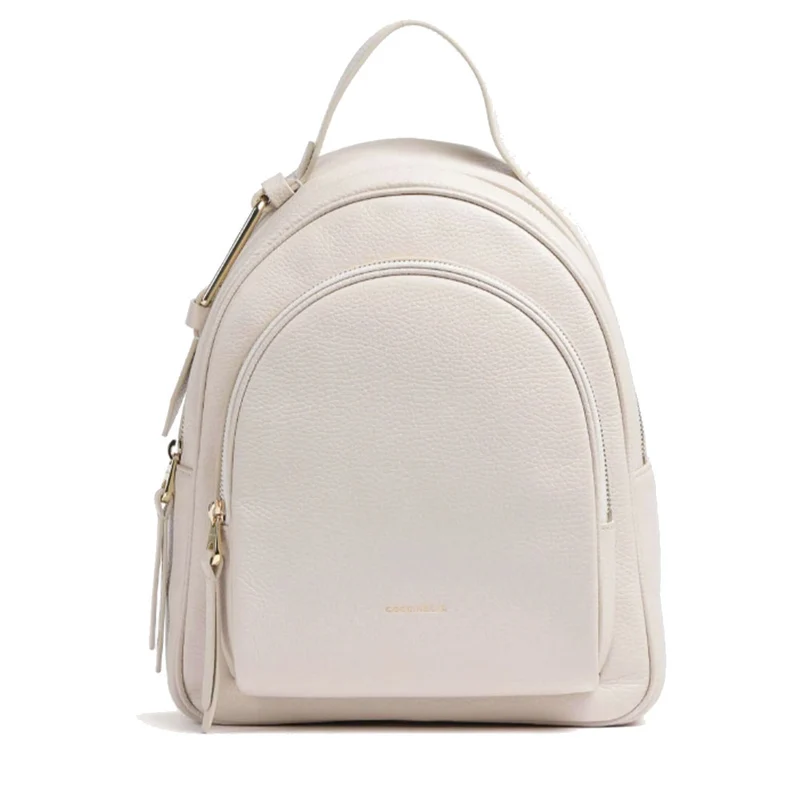 Zaino Donna COCCINELLE in Pelle Linea Malory colore Lambskin White