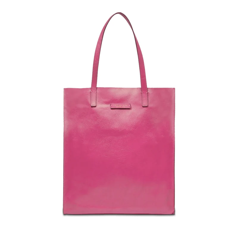 Borsa Donna Shopper Verticale THE BRIDGE linea Mirra in Pelle Rosa Lipstick