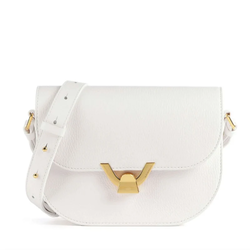 Borsa Donna a Tracolla COCCINELLE in Pelle Brillant White linea Dew Small