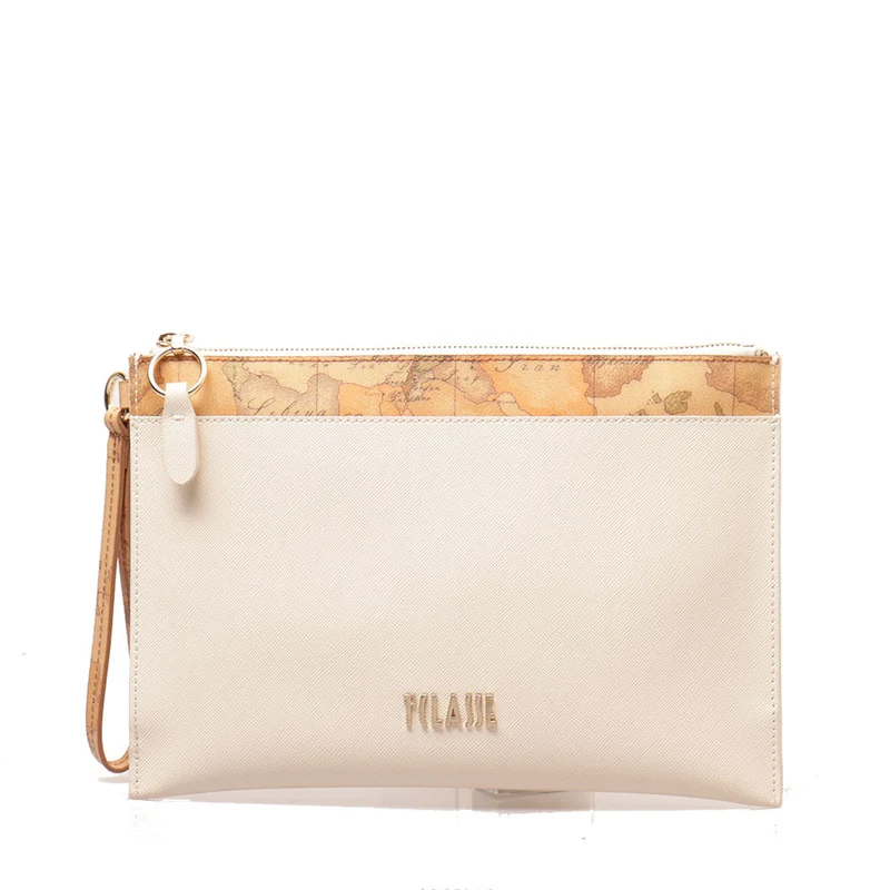 Clutch Piatta con Polsiera 1A Classe Alviero Martini linea Java City Avorio PN07