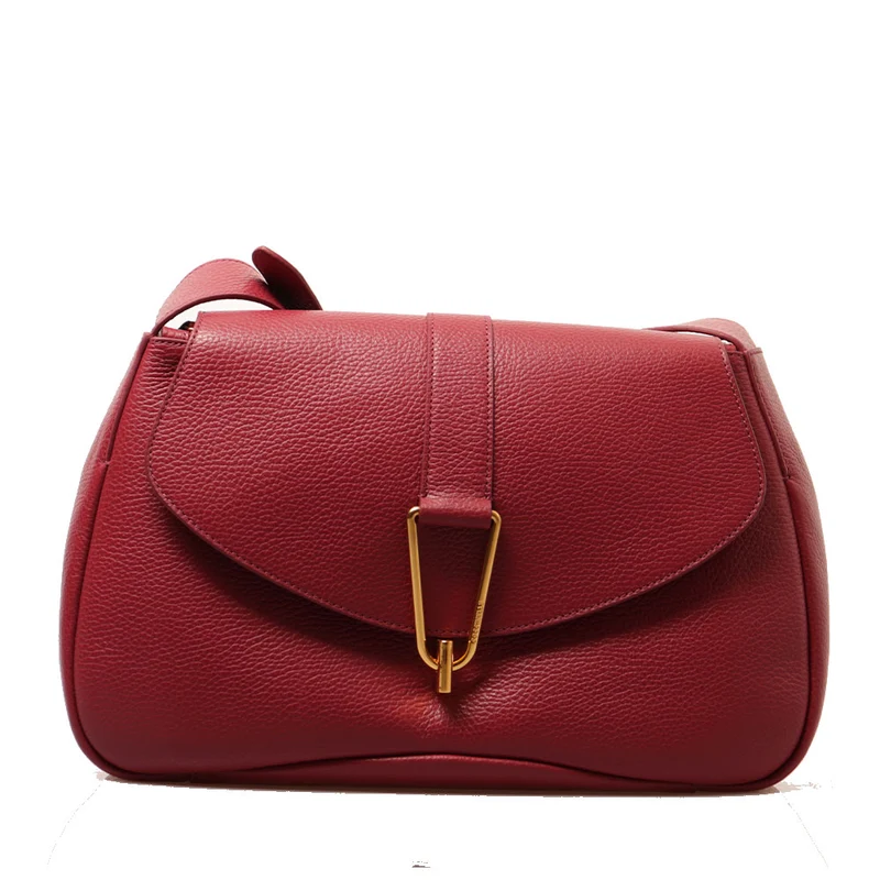 Borsa Donna a Spalla COCCINELLE linea Himma Medium in Pelle Garnet Red
