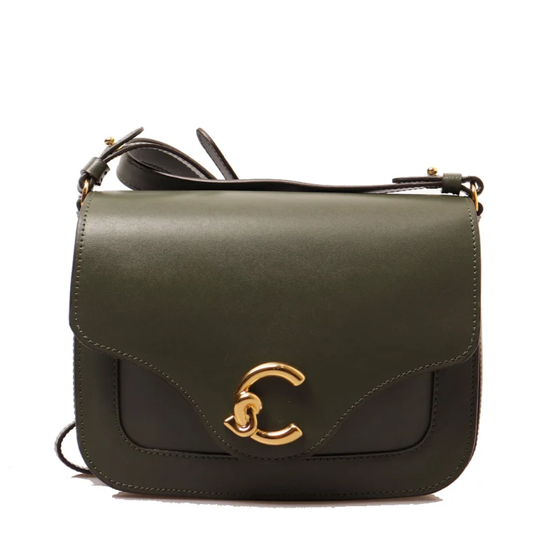 Borsa Donna a Tracolla COCCINELLE in Pelle linea C-Me Calf Cocker Small Colore Alga