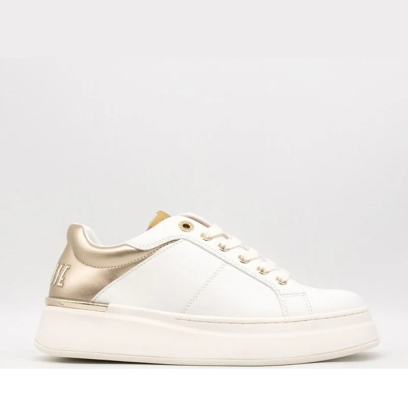 Sneakers Platform 1A Classe Alviero Martini Bianca con Inserto Platino 2135