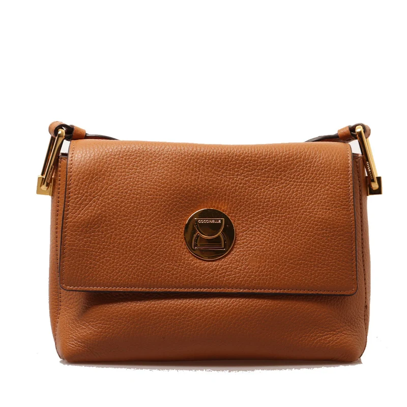 Borsa Donna a Tracolla COCCINELLE in Pelle Linea Liya Signature colore Cuir