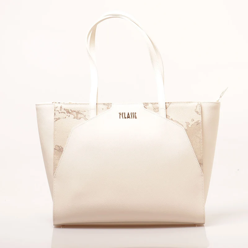 Shopping Bag Large 1A Classe Alviero Martini linea Java City Avorio e Geo White LB90