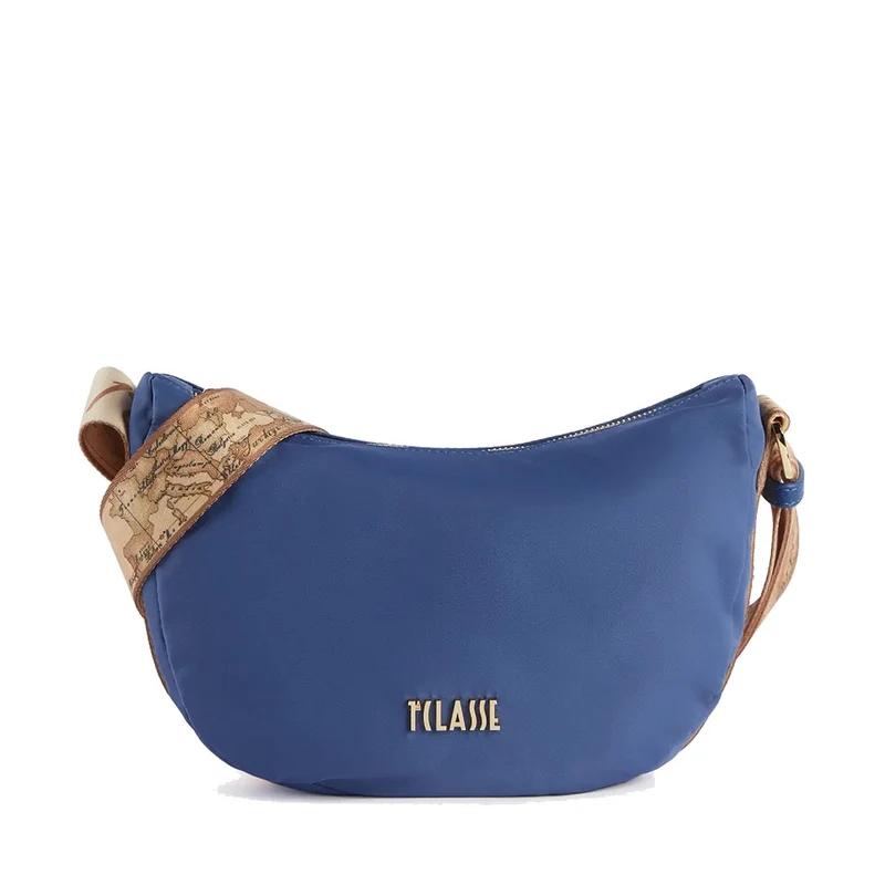 Mezzaluna Piccola a Tracolla 1A Classe Alviero Martini linea Nylon Eco Vibe Denim GZ67