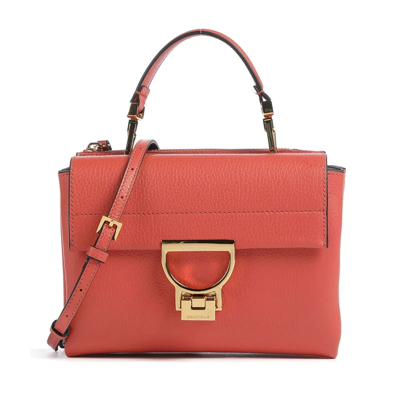 Borsa Donna a Mano con Tracolla COCCINELLE Linea Arlettis in Pelle colore Grenadine Red