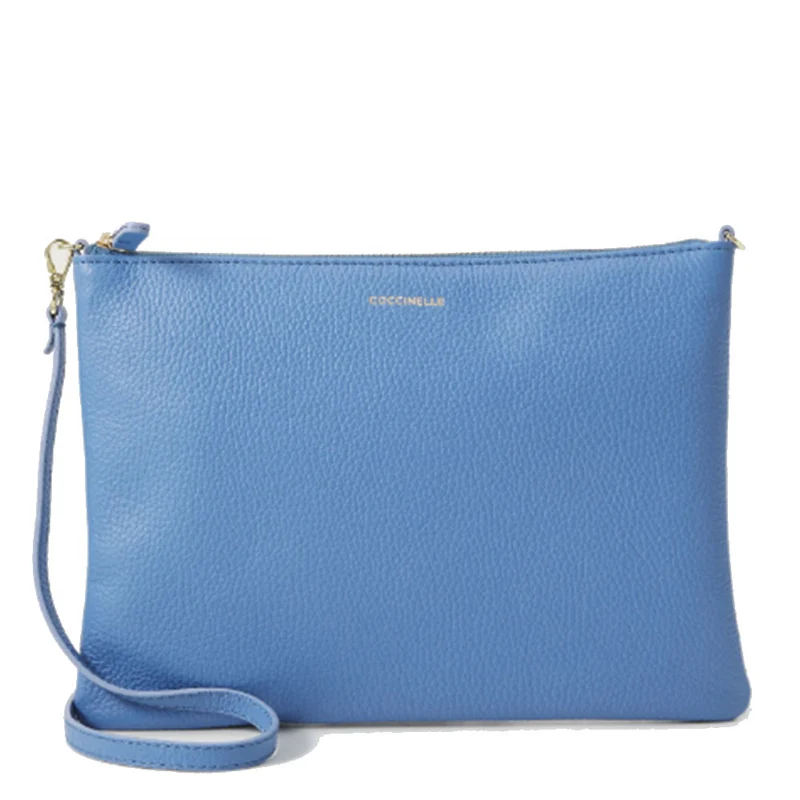 Borsa Donna a Tracolla COCCINELLE in Pelle Azul Linea Best Medium