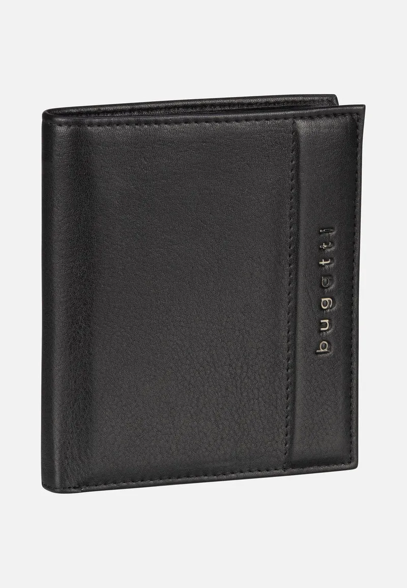 Nome Vertical with Flap I Schwarz - Wallet