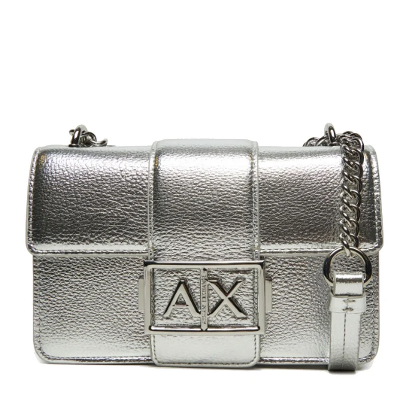 Borsa Donna a Tracolla ARMANI EXCHANGE Linea Jodie Chiusa con Pattina colore Silver