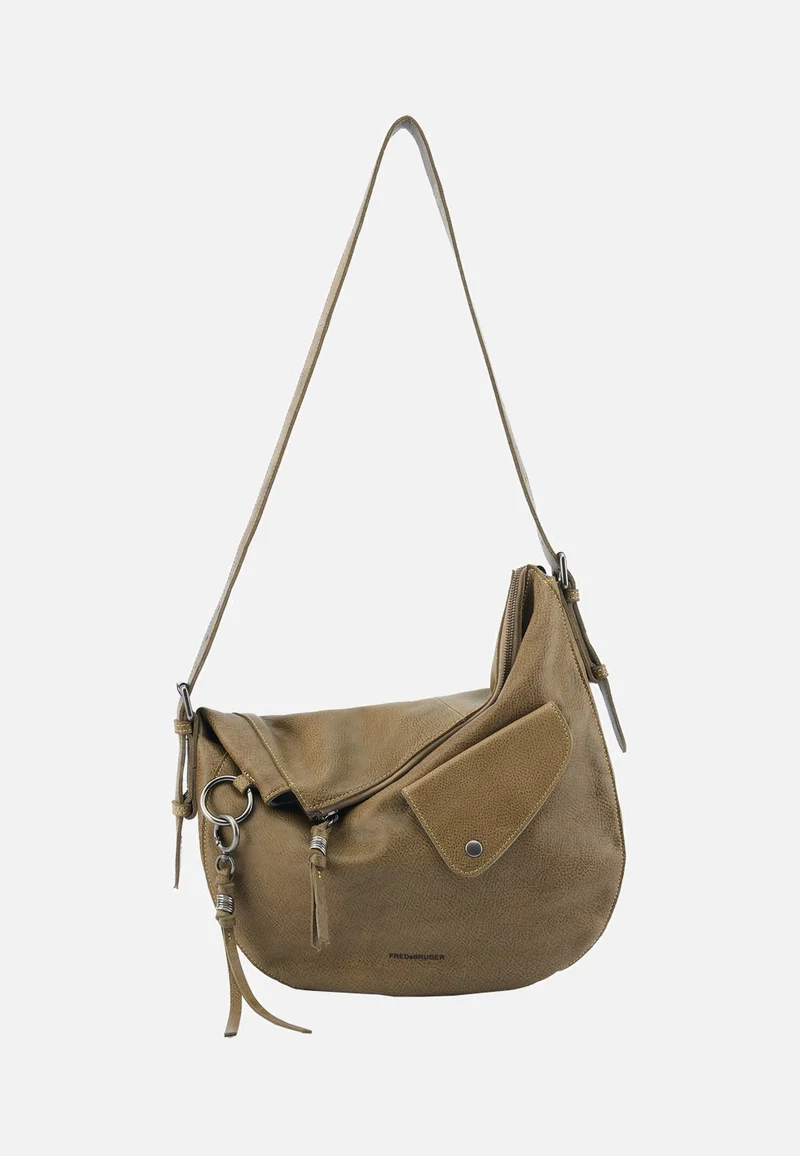 My Forever Friend Shoulderbag With Front Pocket Muddy Khaki - Shoulder Bag
