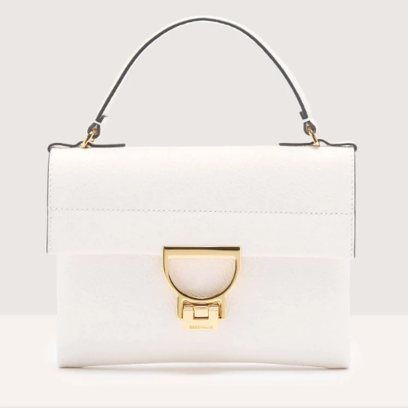 Borsa Donna a Mano con Tracolla COCCINELLE in Pelle Linea Arlettis Mini colore Blanco