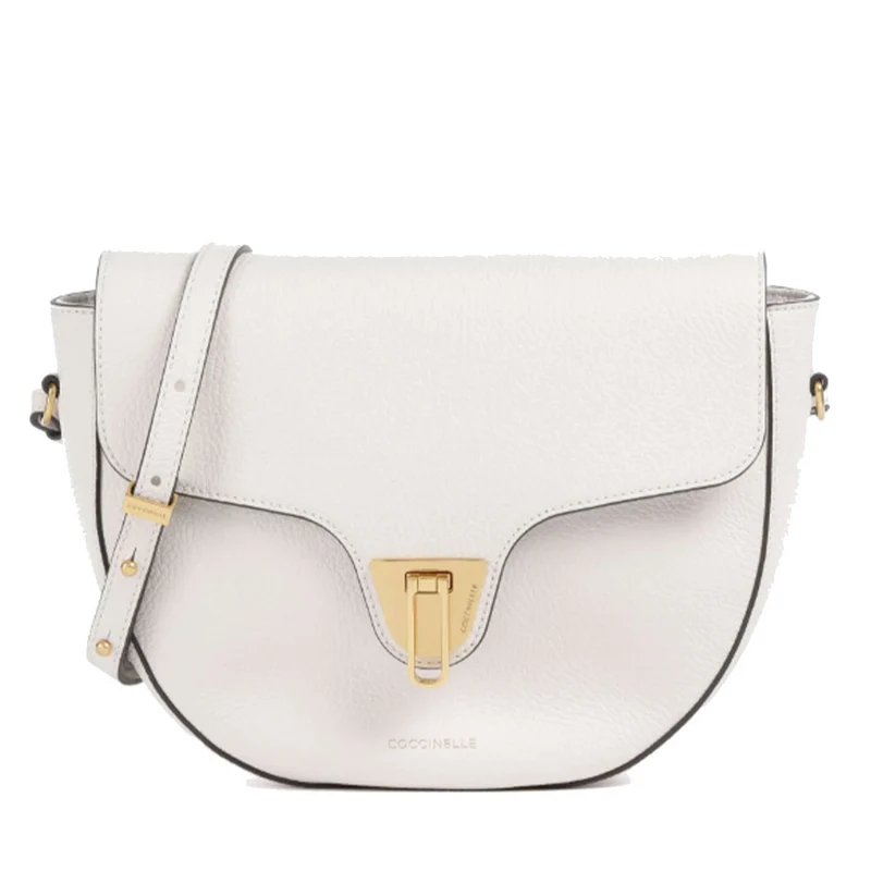 Borsa Donna a Tracolla COCCINELLE in Pelle linea Beat Soft Medium colore Blanco