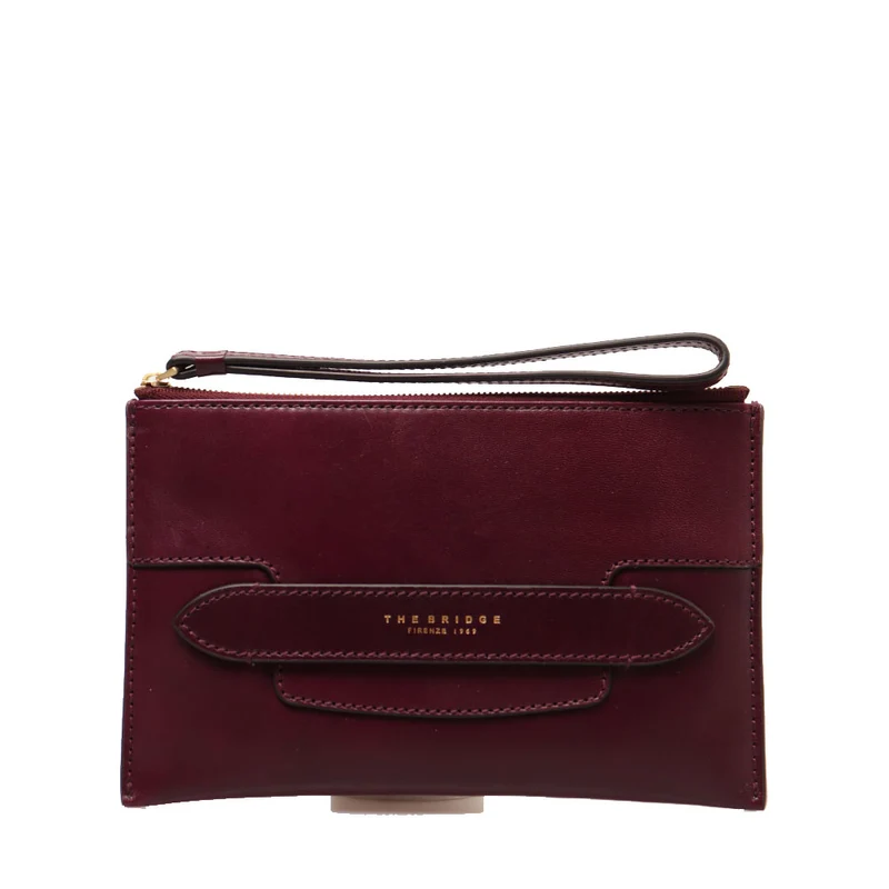 Pochette Donna Media con Polsiera THE BRIDGE linea Lucrezia in Pelle Viola