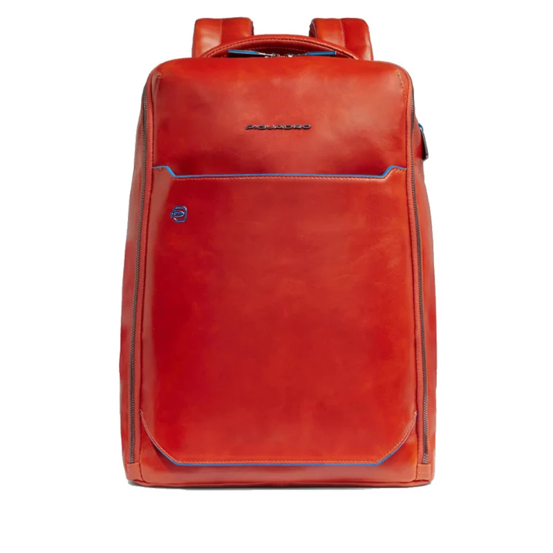 Zaino PIQUADRO porta PC 14" in Pelle Cuoio Linea Blue Square - CA6591B2
