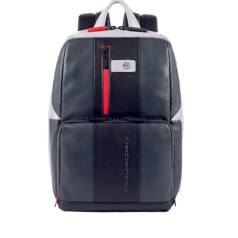 Zaino Uomo PIQUADRO con Porta Pc 14" linea Urban in Pelle Colore Grigio - Nero - CA3214UB00