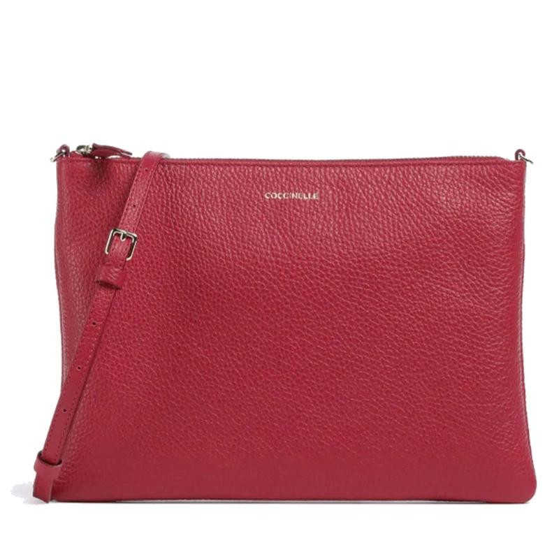 Borsa Donna a Tracolla COCCINELLE in Pelle Sangria Linea Best Medium