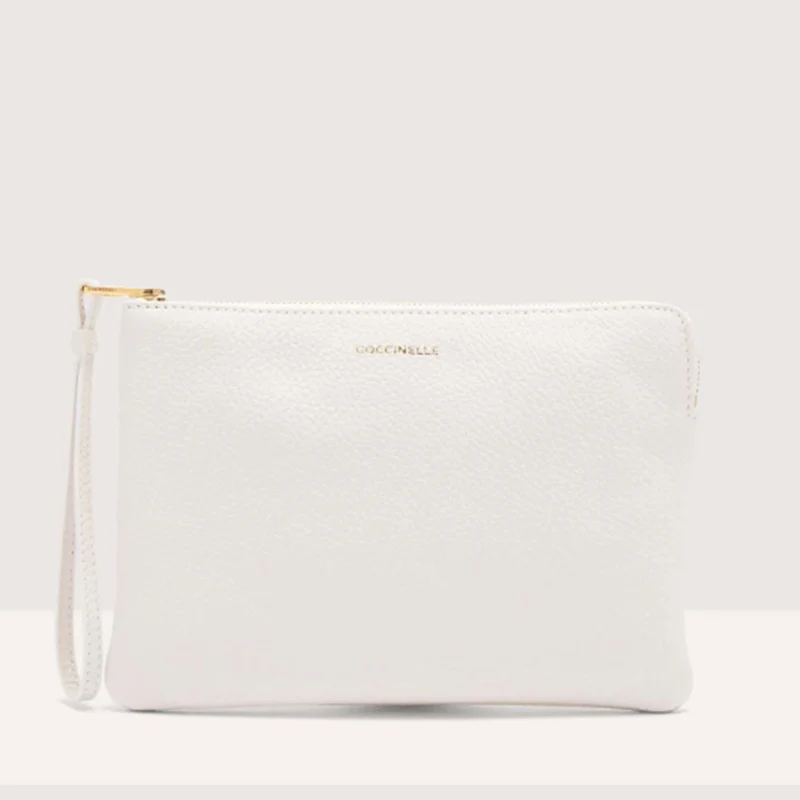 Pochette Donna COCCINELLE in Pelle Blanco Linea Alias Misura Media