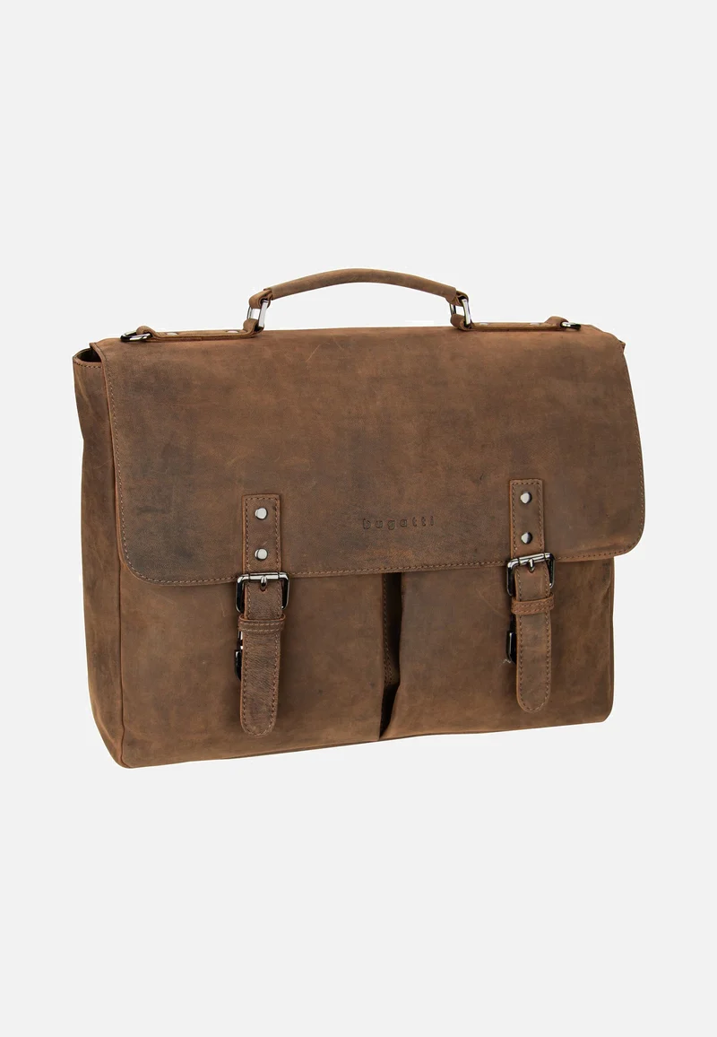 Luca With Flap Braun - Briefcase