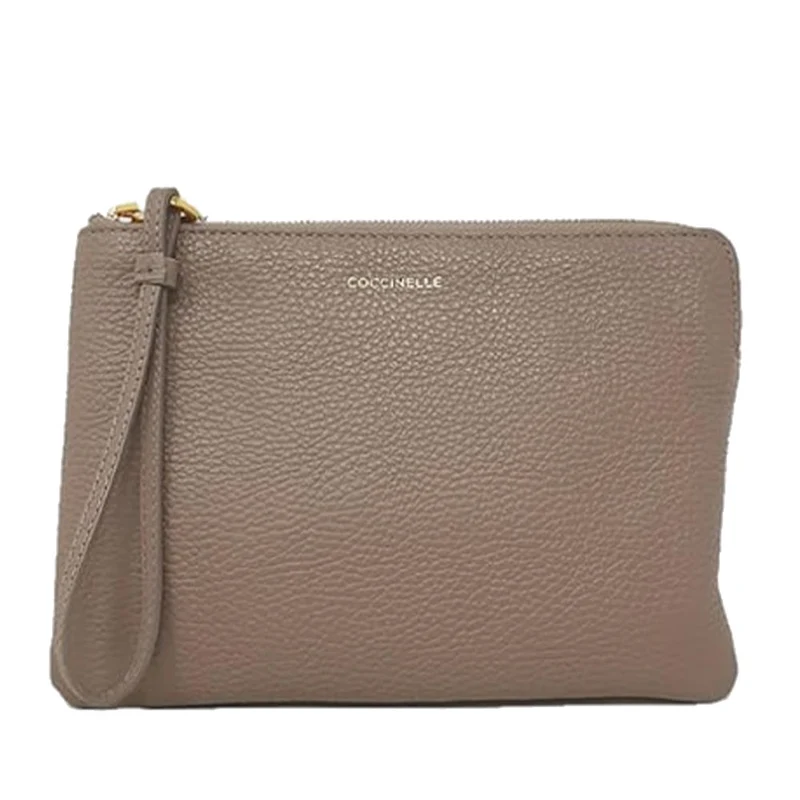 Pochette Donna COCCINELLE in Pelle Warm Taupe Linea Alias Misura Media