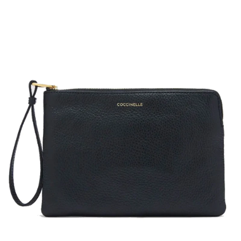 Pochette Donna COCCINELLE in Pelle Nera Linea Alias Misura Media