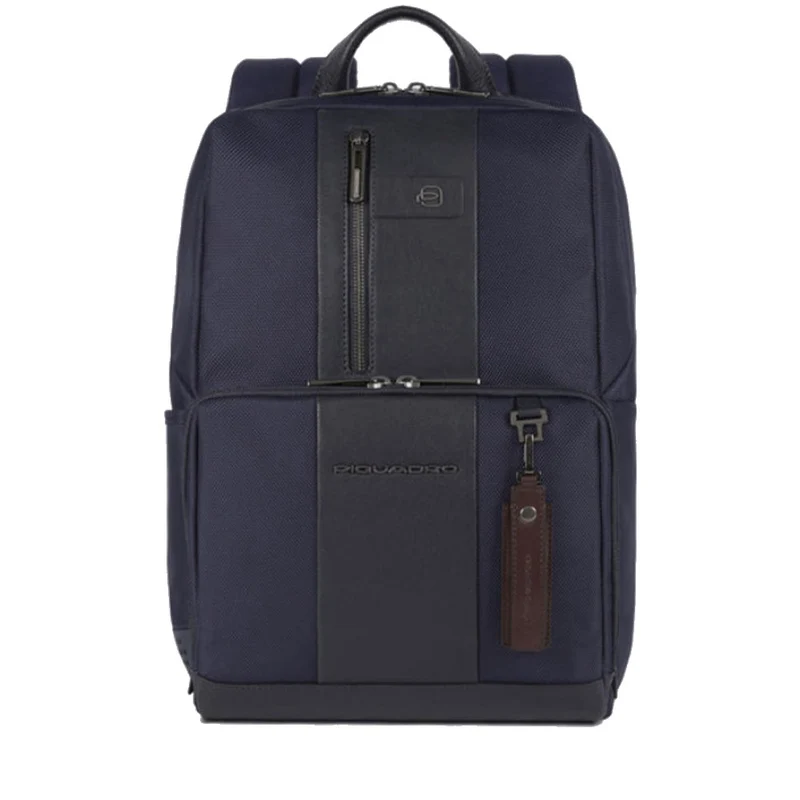 Zaino Uomo PIQUADRO Porta Pc 14" in Tessuto e Pelle Blu Linea Brief - CA3214BR2