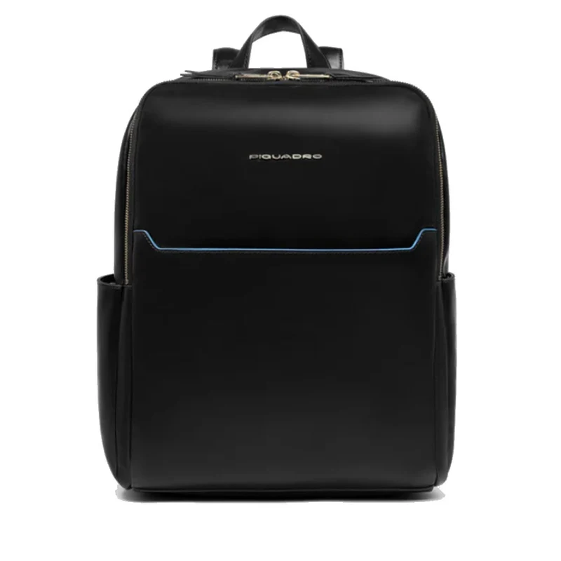 Zaino Donna PIQUADRO Porta Computer 14" in Pelle Nera Linea Blue Square - CA6678B2