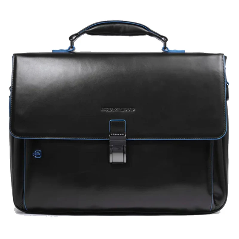 Cartella PIQUADRO Porta Pc 15,6" in Pelle Nero Linea Blue Square - CA3111B2