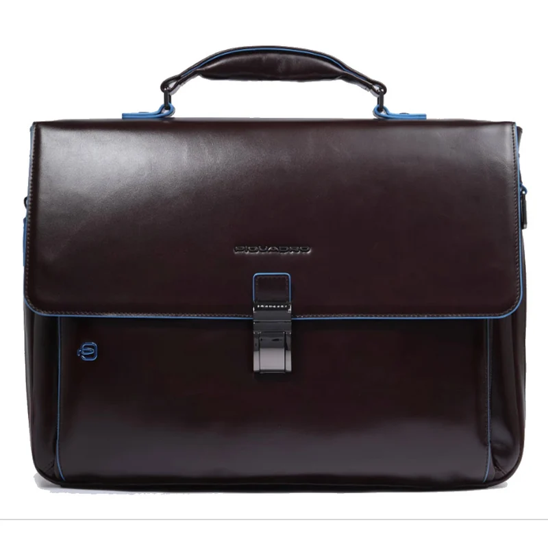 Cartella PIQUADRO Porta Pc 15,6" in Pelle Mogano Linea Blue Square - CA3111B2