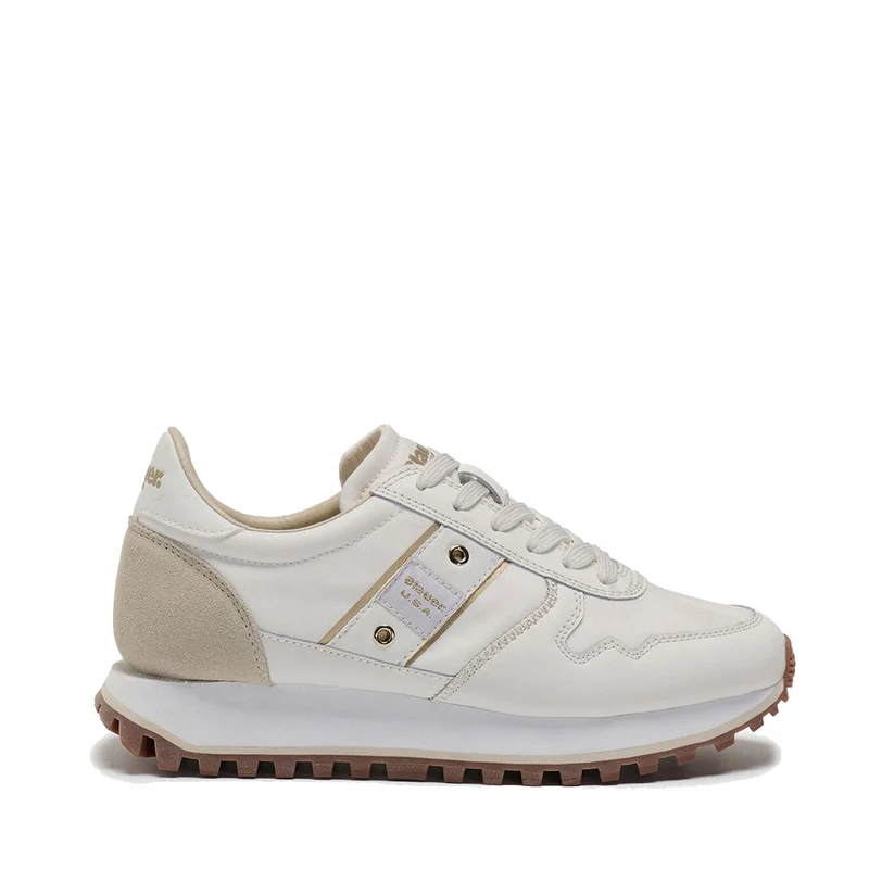Sneakers Donna BLAUER linea Millen 03 in Nylon White Cream
